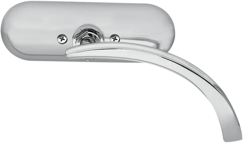 Mini Oval Mirror – Chrome. Left. – Arlen Ness