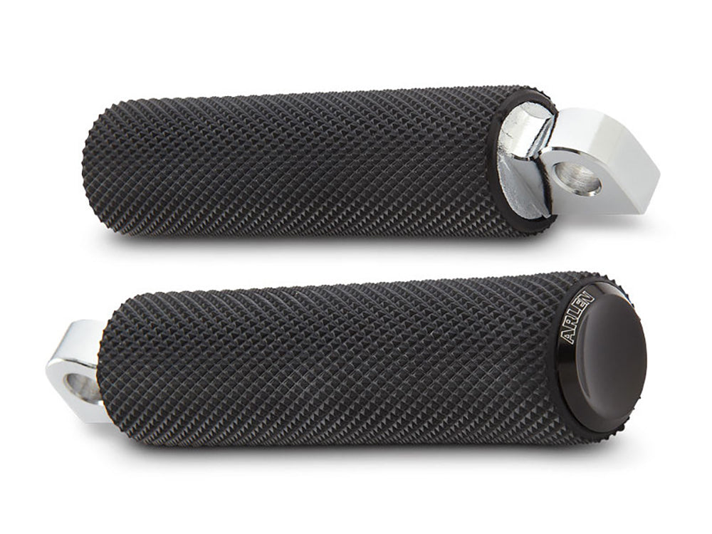 Black Footpegs - Knurled Fusion - Arlen Ness
