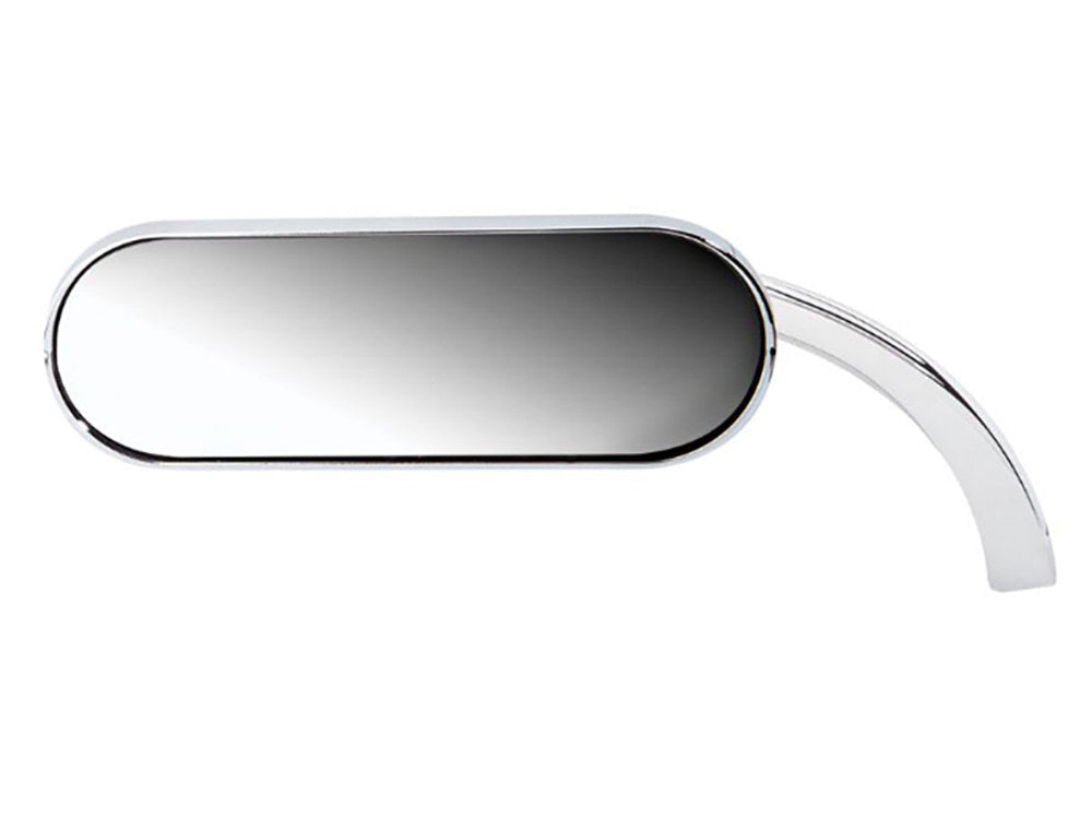 Mini Oval Mirror – Chrome. Left. – Arlen Ness