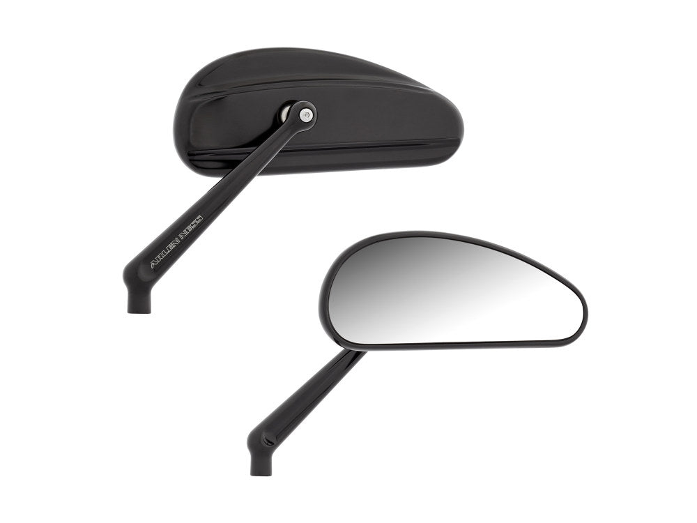 DownDraft Mirrors – Black. L & R Set. – Arlen Ness