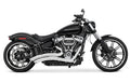 Sharp Curve Radius Exhaust – Chrome With Chrome End Caps. Fits Softail 2018up. – Freedom Performance Exhaust (Copy)