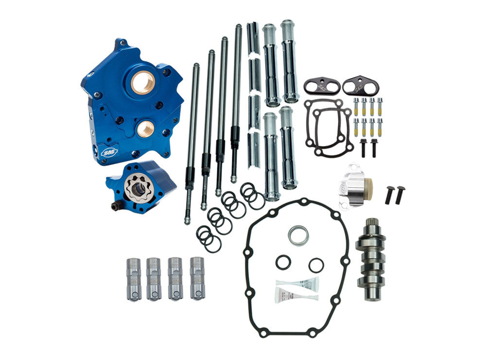 Cam Chest Kit With 475C Chain Drive Camshaft & Chrome Pushrod Covers. Fits Touring 2017up & Softail 2018up With Oil Cooled Engines – S&S