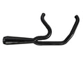 Comp-S 2-Into-1 Exhaust – Black With Carbon Fiber End Cap. Fits Softail Breakout & Fat Boy 2018-2024 – Two Brothers Racing Exhaust