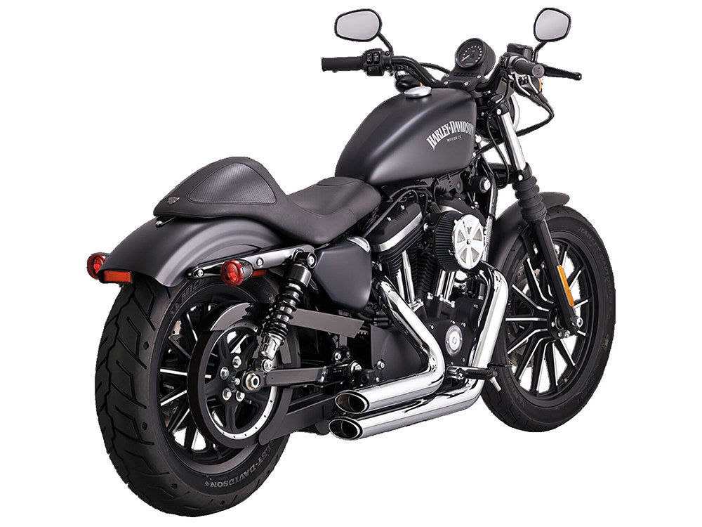 Shortshots Staggered Exhaust – Chrome. Fits Sportster 2004-2013 – Vance And Hines