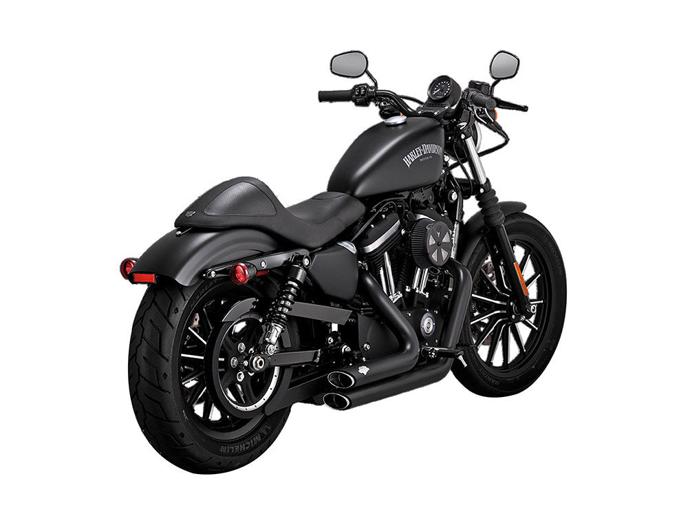 Shortshots Staggered Exhaust – Black. Fits Sportster 2014-2021 – Vance And Hines
